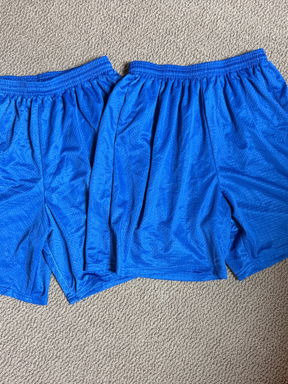 Men’s Athletic Mesh Shorts — Royal Blue (2 pairs)